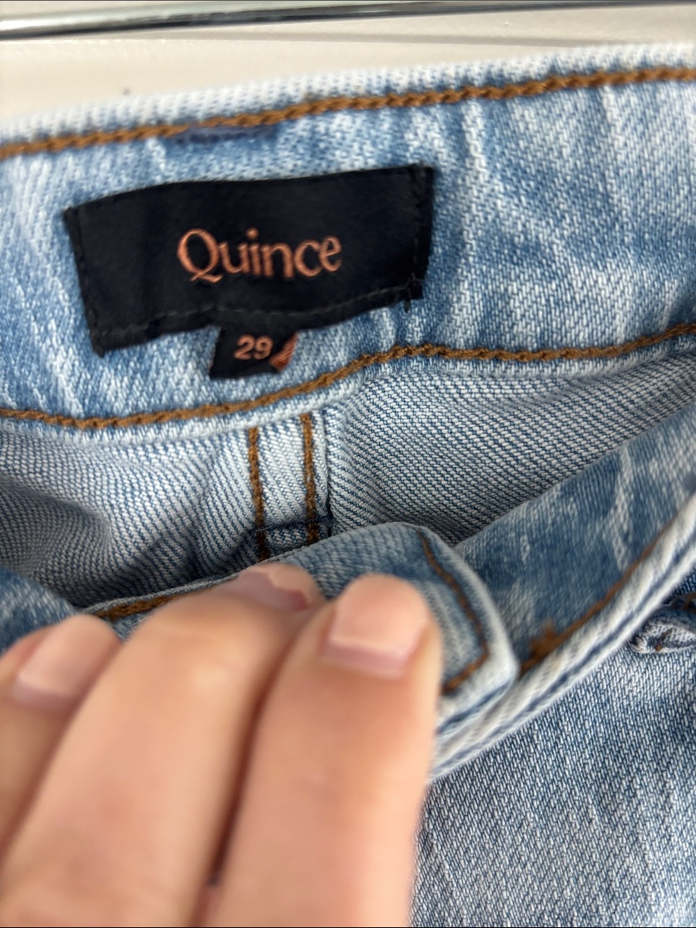 Quince Light Blue Wide-Leg Jeans - Picture 2 of 4
